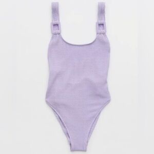 NWT Aerie Crinkle Birthday Scoop Cheekiest One Piece Swimsuit
